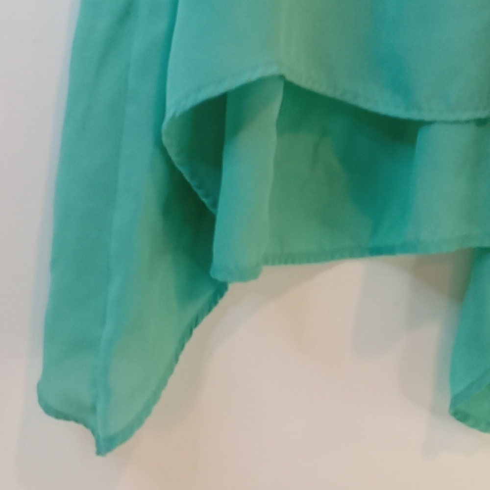 Torrid Strap Tank Top Blouse Turquoise Summer ☀️ Women's Sz 0 EUC NICE! - Picture 14 of 16